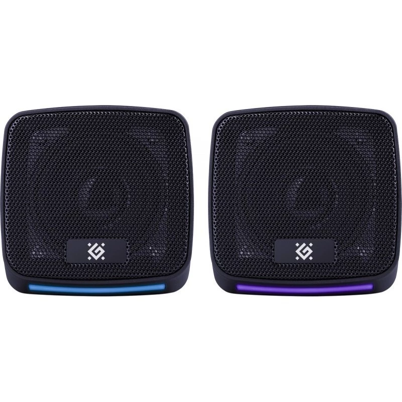 Defender J3 2.0 počítačové reproduktory, 6 W, LED, napájanie cez USB, AUX, 90–20000 Hz, čierne