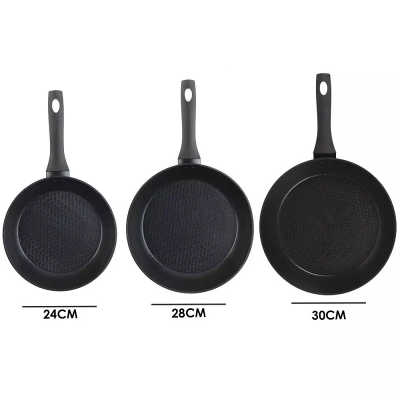 Sada panvíc na vyprážanie Salter BW08773 3-dielna — 20/24/28 cm nepriľnavé panvice na vyprážanie