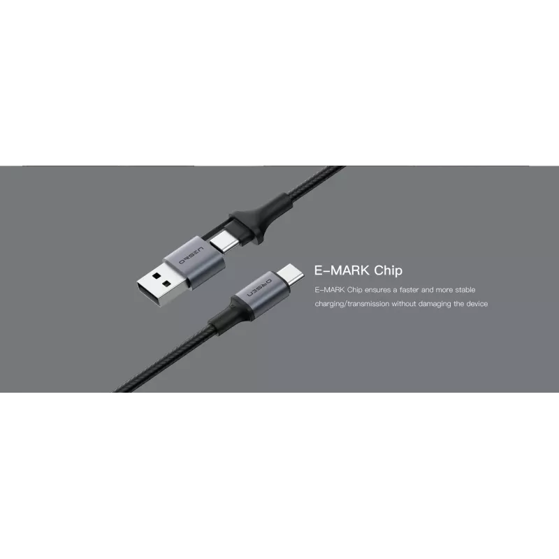 USB Type-C 2-in-1 kábel Orsen S8, 5A, 1,5 m (rýchle nabíjanie/prenos dát)