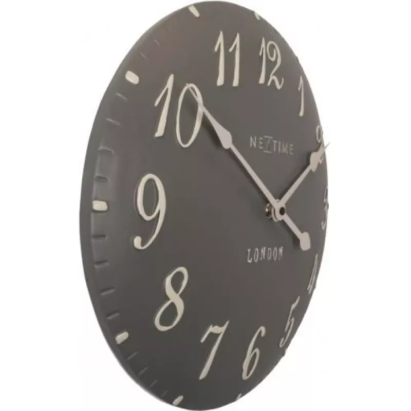 NeXtime hodiny 3084gs London Arabic, Ø34,5cm, nástenné, sivá/biela