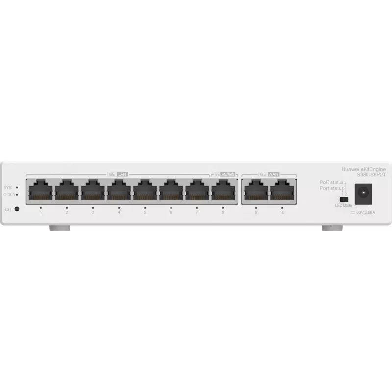 HUAWEI eKit S380-S8P2T multiservisný smerovač, 2x WAN, 8x PoE LAN