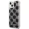 Karl Lagerfeld KLHCP14MLMNMK iPhone 14 Plus 6.7 tvrdý obal čierny / čierny Liquid Glitter Monogram
