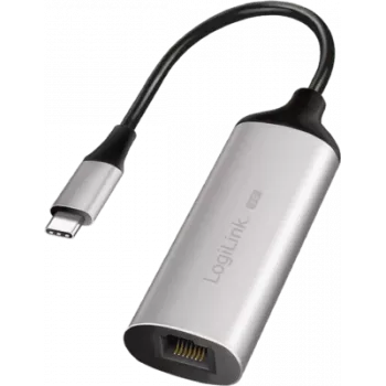 USB-C na RJ45 Gigabit Ethernet adaptér LOGILINK UA0456 — USB 3.2 Gen 1 (5 Gbit/s) konektor samec na RJ45 konektor samica
