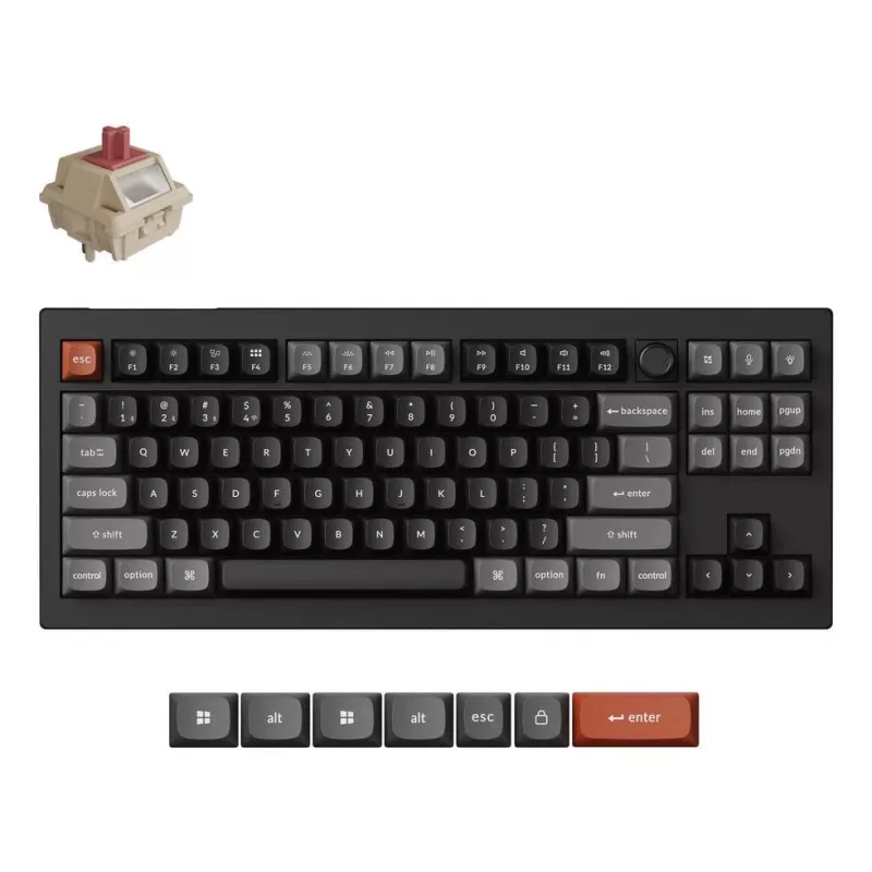 Mechanická klávesnica Keychron V3 Ultra 8K – QWERTY, Bluetooth & kábel, RGB, čierna