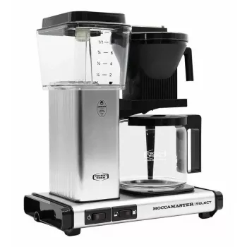 Filtračný kávovar MOCCAMASTER KBG 741 — 1,25 l nádrž na vodu, 10-šálková kanvica, 1520 W, nerez/čierna