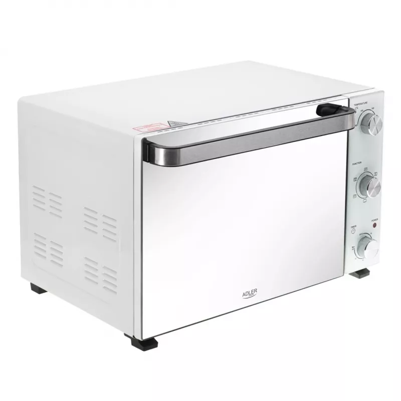 Elektrická stolová rúra Adler AD 6027, objem 48 L, 1800 W, biela