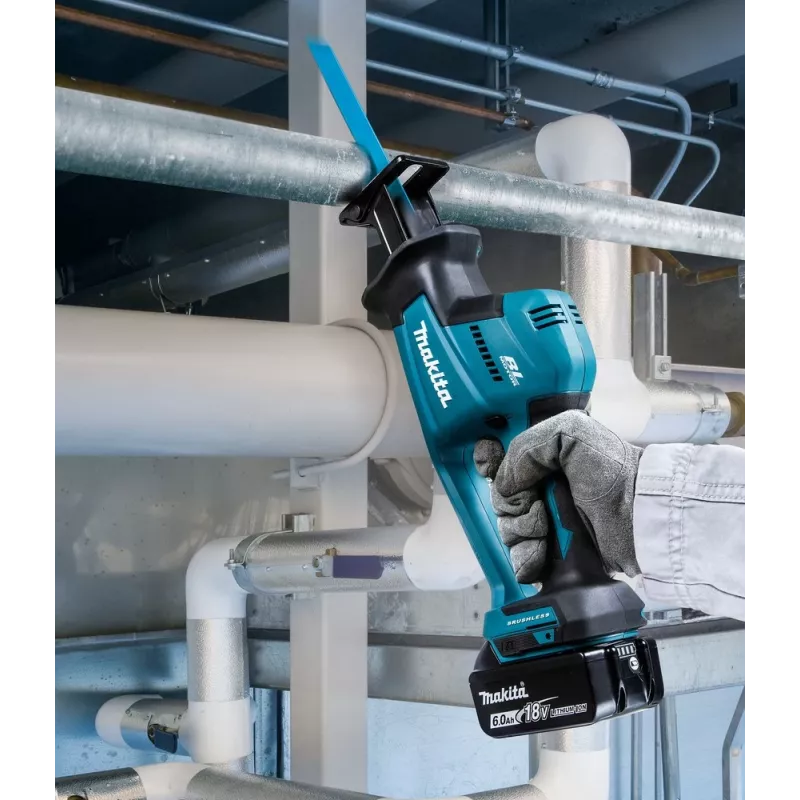 Makita DJR189Z akumulátorová šabľová píla 18 V čierna, modrá