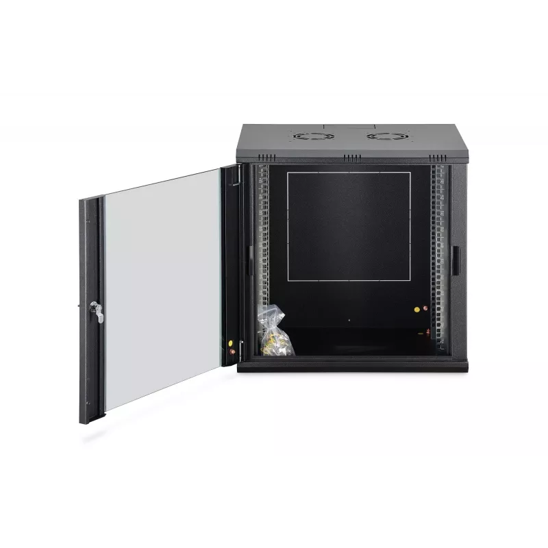 Nástenný rack DIGITUS Dynamic-N 12U, 600x450 mm (ŠxH), IP20, zámok na kľúč, nezmontovaný