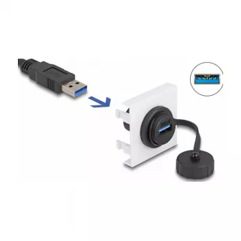 DeLOCK Easy 45 modul SuperSpeed USB 5 Gbit/s USB Type-A konektor samica 45 x 45 mm