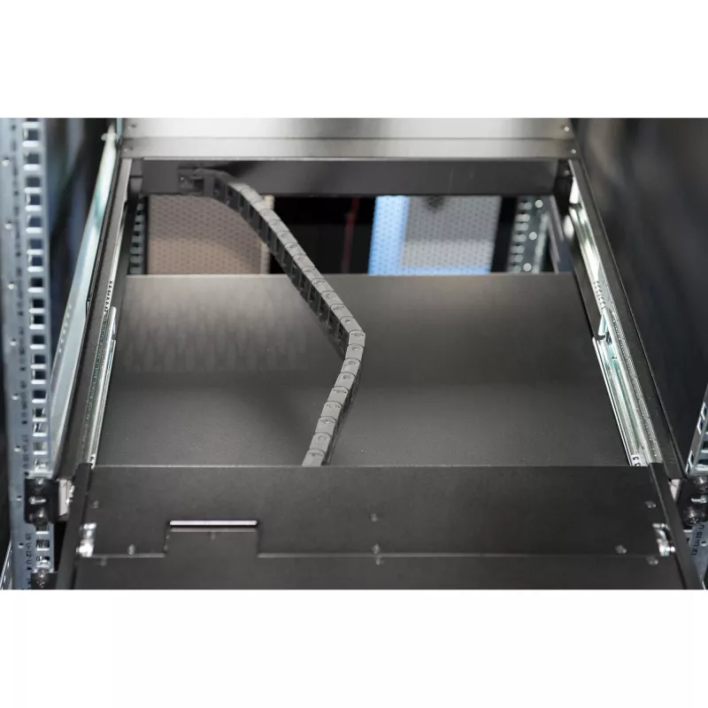 19 palcová LCD KVM konzola DIGITUS DS-72211-5US, 16-port Cat 5, 1366x768, US International klávesnica