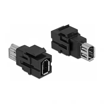 Keystone modul DELOCK 86852 plochá zásuvka, čierna