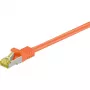 Sieťový kábel Goobay RJ-45 CAT7 0,25 m oranžový S/FTP