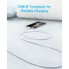 USB kábel Anker 322 1,8 m USB A USB C biely