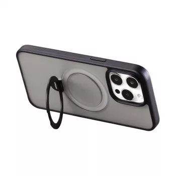 Magnetické ochranné puzdro Joyroom JR-BP004 pre iPhone 15 Pro, čierne, tenký profil, magnety kompatibilné s MagSafe