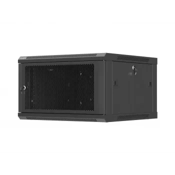 Nástenná 19-palcová skriňa 6U 600x600 čierna
