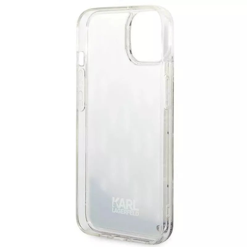 Karl Lagerfeld KLHCP14MLMNMS iPhone 14 Plus 6.7 hardcase strieborná / strieborná Liquid Glitter Monogram