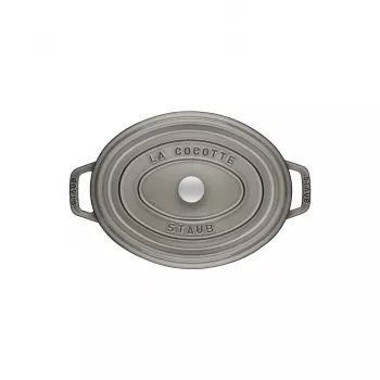 Oválna kokota z liatiny Staub 29 cm, grafitovo sivá