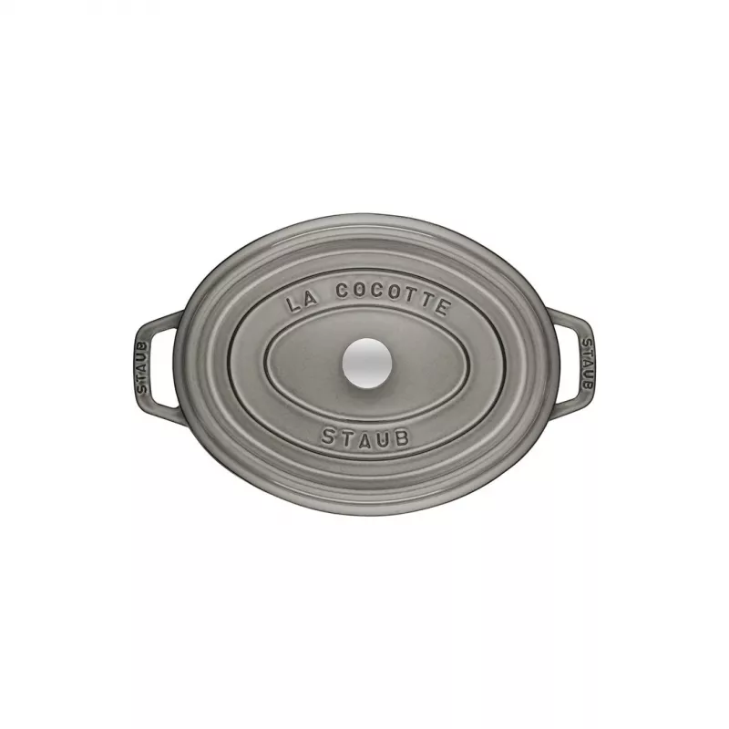 Oválna kokota z liatiny Staub 29 cm, grafitovo sivá