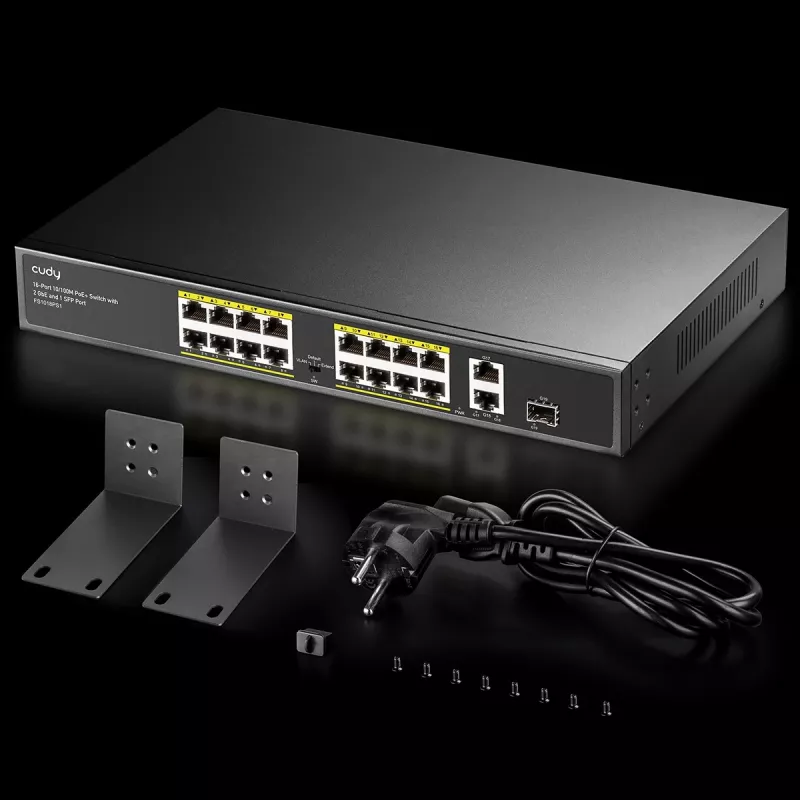 Cudy FS1018PS1 sieťový switch 18 Fast Ethernet portov PoE