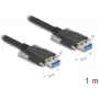 USB kábel DeLOCK 80998 USB 3.2 Gen 1 1 m USB A čierny