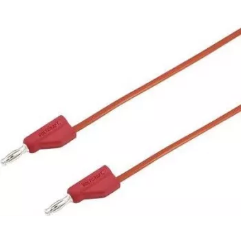 VOLTCRAFT meracia šnúra [konektor samec 4 mm - konektor samec 4 mm] 0,5 m červená MSB-300 (MSB-300-0.5-Rot)