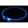 LED obojok KABB modrý pre psy a mačky – nabíjateľný, nastaviteľný bezpečnostný obojok s osvetlením