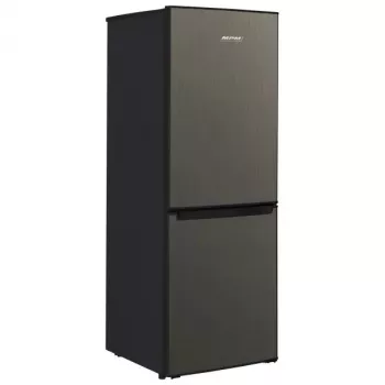 Chladnička s mrazničkou MPM MPM-215-KB-39/E — 215 l, mraznička dole, Dark Inox, zameniteľné otváranie dverí, LED osvetlenie