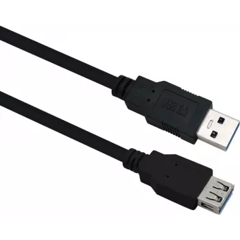 USB 3.0 predlžovací kábel helos 288349 — 0,5 m, čierny, samec-na-samicu
