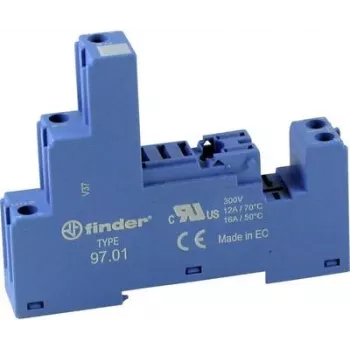 FINDER FIN 97.01 - pätica relé pre: FIN 46.61 / 86.30, modrá (9701)