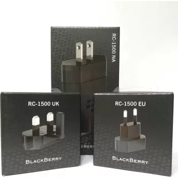 BlackBerry Rapid Travel Charger RC-1500, Multipin EU/UK/NA, čierna (balenie 3 ks) (RC-1500)