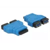 USB 3.0 hub DeLOCK 65670 čierny modrý