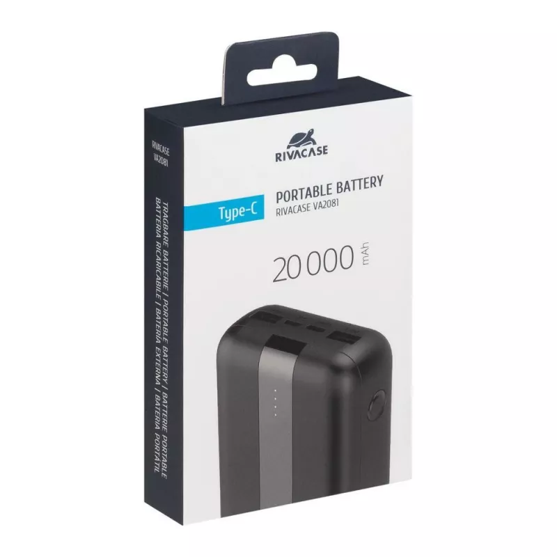 Power banka USB 20000MAH/VA2081 čierna Rivacase