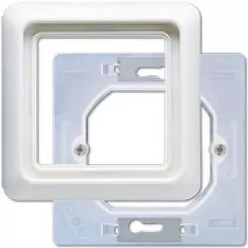 Rámik krytu pre nástenný vypínač JUNG CD 681 WU WW biely termoplast pre modulárne rámiky