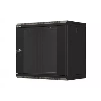 Nástenný rack LANBERG WF03-5309-10B, 9U, 500×350×540 mm, max. zaťaženie 60 kg, čierny