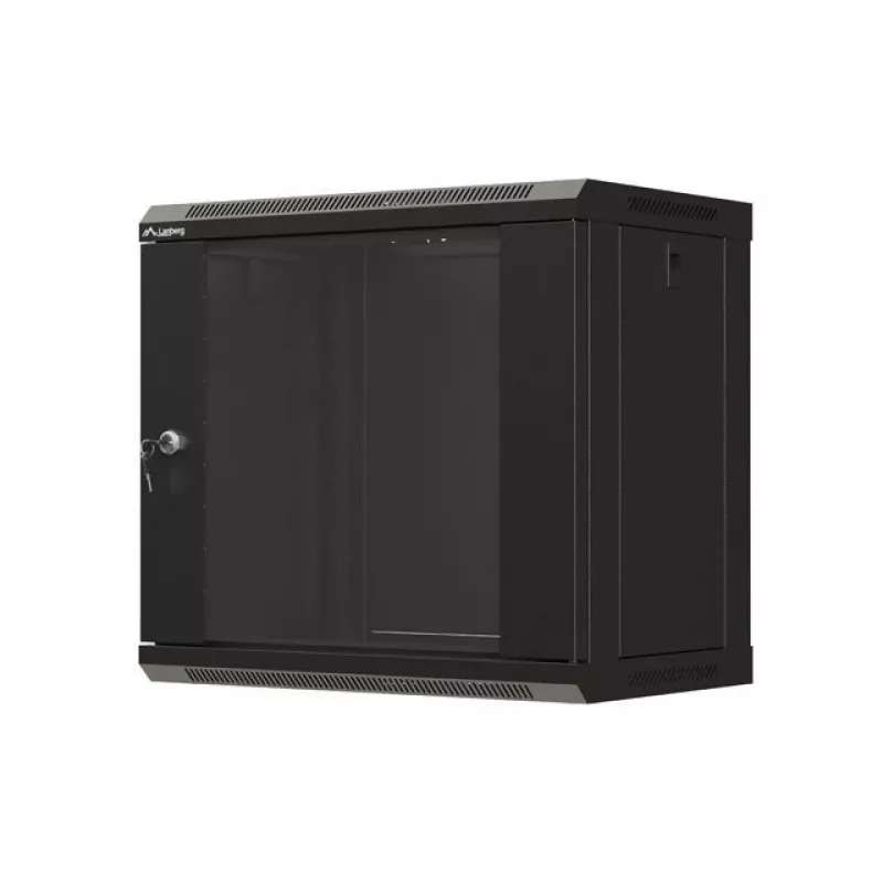 Nástenný rack LANBERG WF03-5309-10B, 9U, 500×350×540 mm, max. zaťaženie 60 kg, čierny