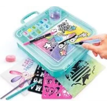 Prenosná akvarelová sada s príslušenstvom – Canal Toys ART012, kompaktný cestovný výtvarný kufrík s farbami a nástrojmi