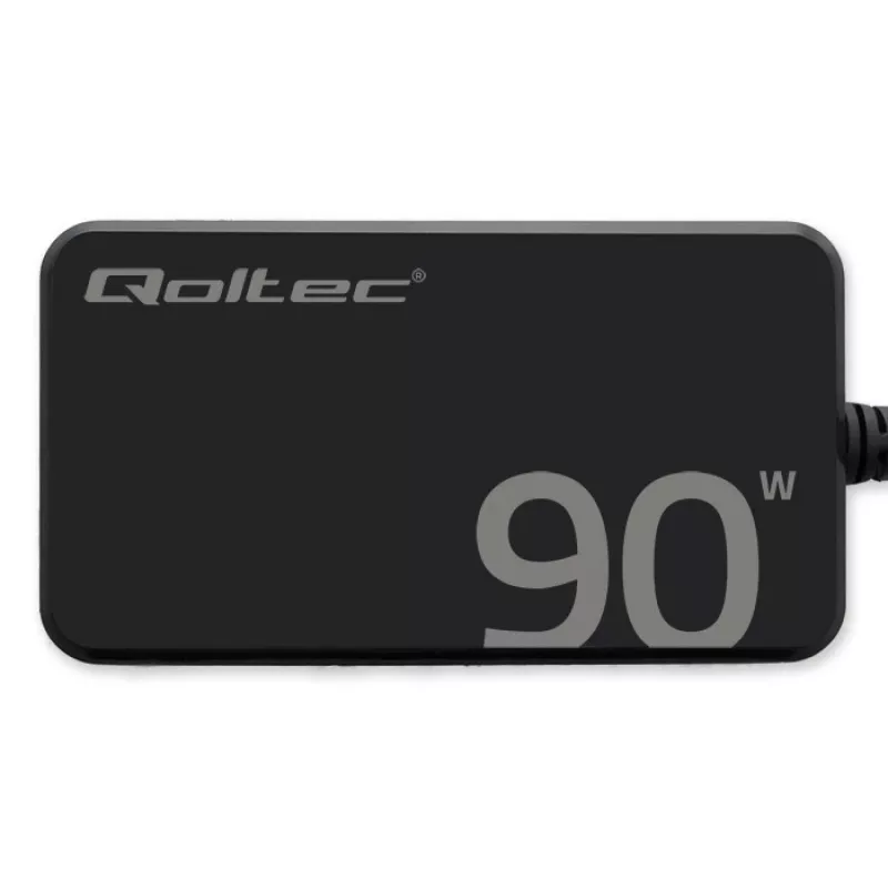 Qoltec 90W GaN Super Fast SLIM nástenná nabíjačka | XP | 5-20V | 4,5A | USB-C 3.1 | notebook | MacBook | smartfón | + kábel