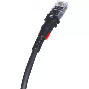 Sieťový kábel PatchSee TP-6A-F/5 čierny 1,5 m Cat6a F/FTP