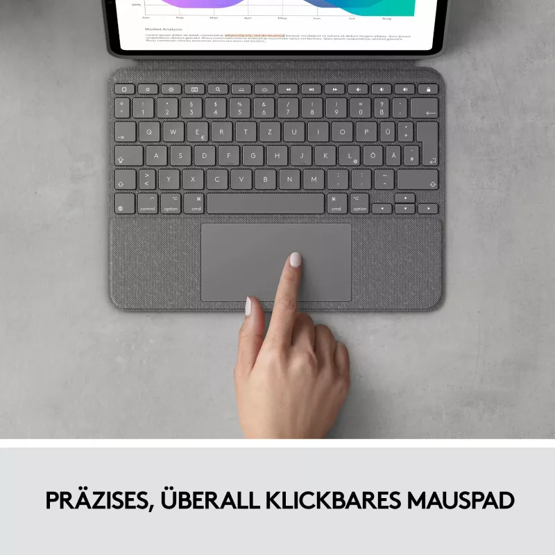 Puzdro s klávesnicou Combo Touch US iPad Pro 11 1,2,3 Gen sivé