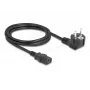 Napájací kábel DELOCK 81567 CEE 7/7 (ST) 90° na IEC C13, 2 m, 3x1,00 mm