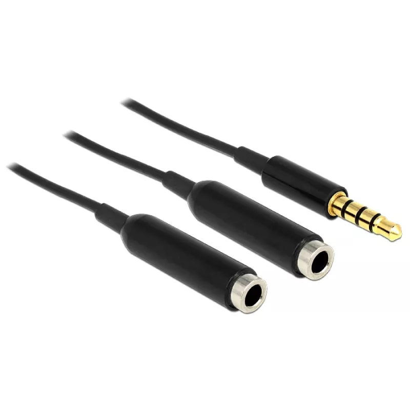 Audio kábel DeLOCK 65575 0,25 m 3,5 mm 2 x 3,5 mm čierny