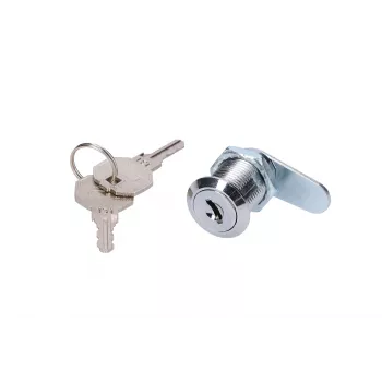 Zámok dverí Extralink ROUND LOCK FOR CABINETS, okrúhly zámok skrine, strieborný
