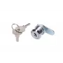Zámok dverí Extralink ROUND LOCK FOR CABINETS, okrúhly zámok skrine, strieborný