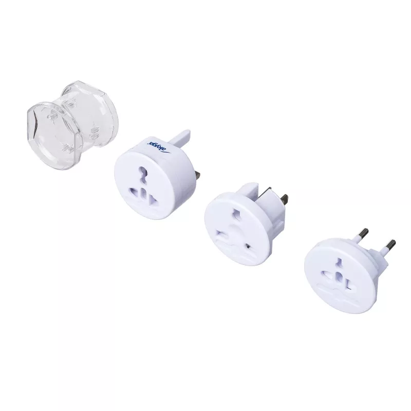 Akyga AK-AD-61 univerzálny cestovný adaptér, celosvetový, 10 A, biely