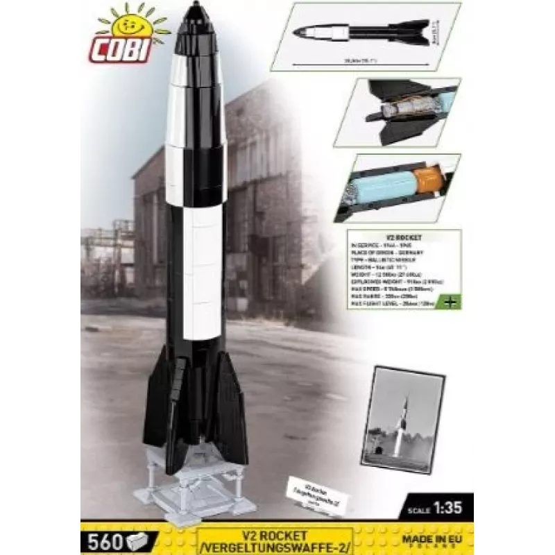 Stavebnica COBI V2 raketa 560 dielov druhá svetová vojna