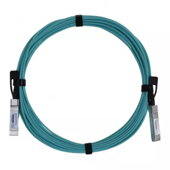 Optický/AOC kábel UBIQUITI UACC-AOC-SFP10-5M SFP+ na SFP+, 10 Gbit/s, 5 m, 850 nm, PVC plášť, akvamarínová