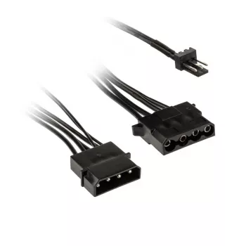 Kolink adaptér napájania ventilátora 3-Pin na 2×4-Pin Molex, 245 mm, čierny