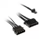 Kolink adaptér napájania ventilátora 3-Pin na 2×4-Pin Molex, 245 mm, čierny
