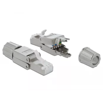 Konektor drôtu DeLOCK 86476 RJ-45 sivý