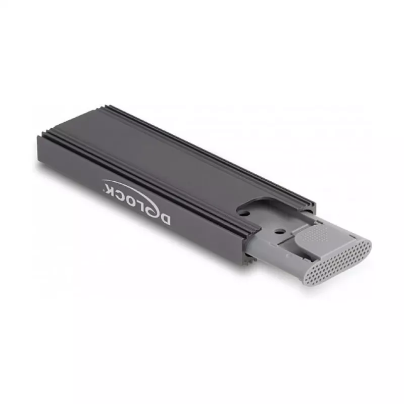SSD puzdro DeLOCK externé USB Type-C Combo puzdro pre M.2 NVMe PCIe alebo SATA SSD bez nástrojov